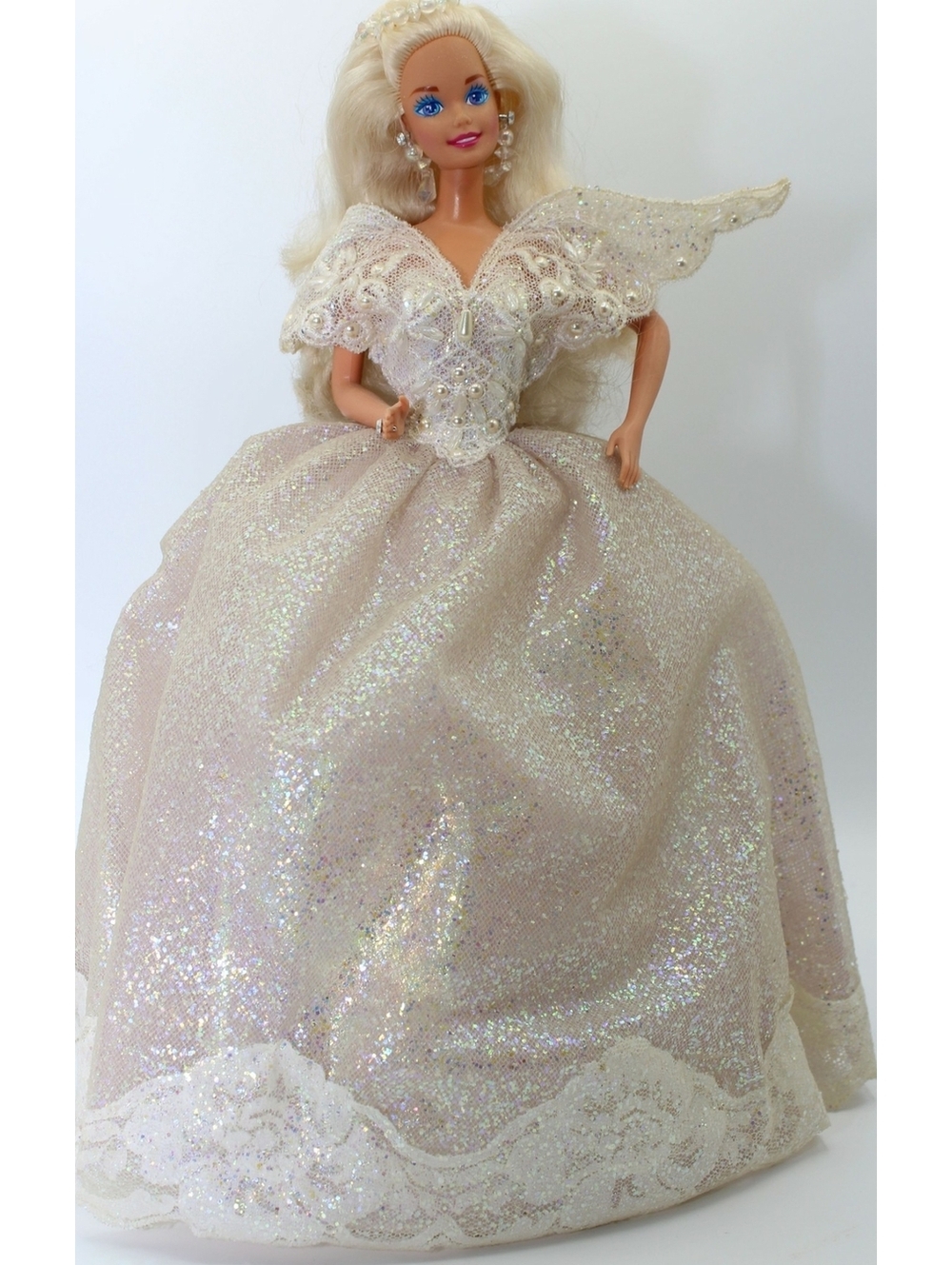 Vintage 1993 Mattel #10610 Angel Lights Barbie Doll Christmas Tree Topper Ltd Ed